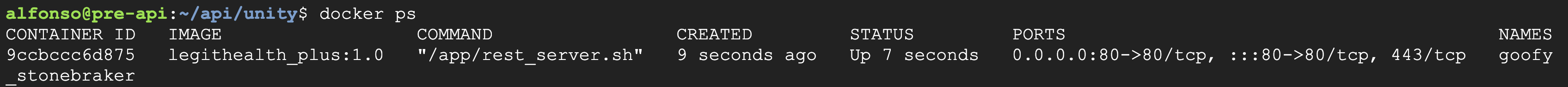 Docker ps