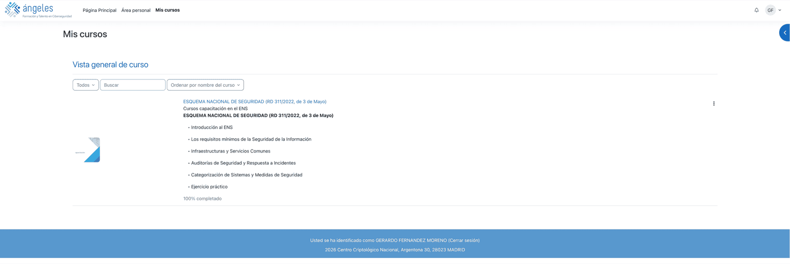 Curso CCN — Mis cursos