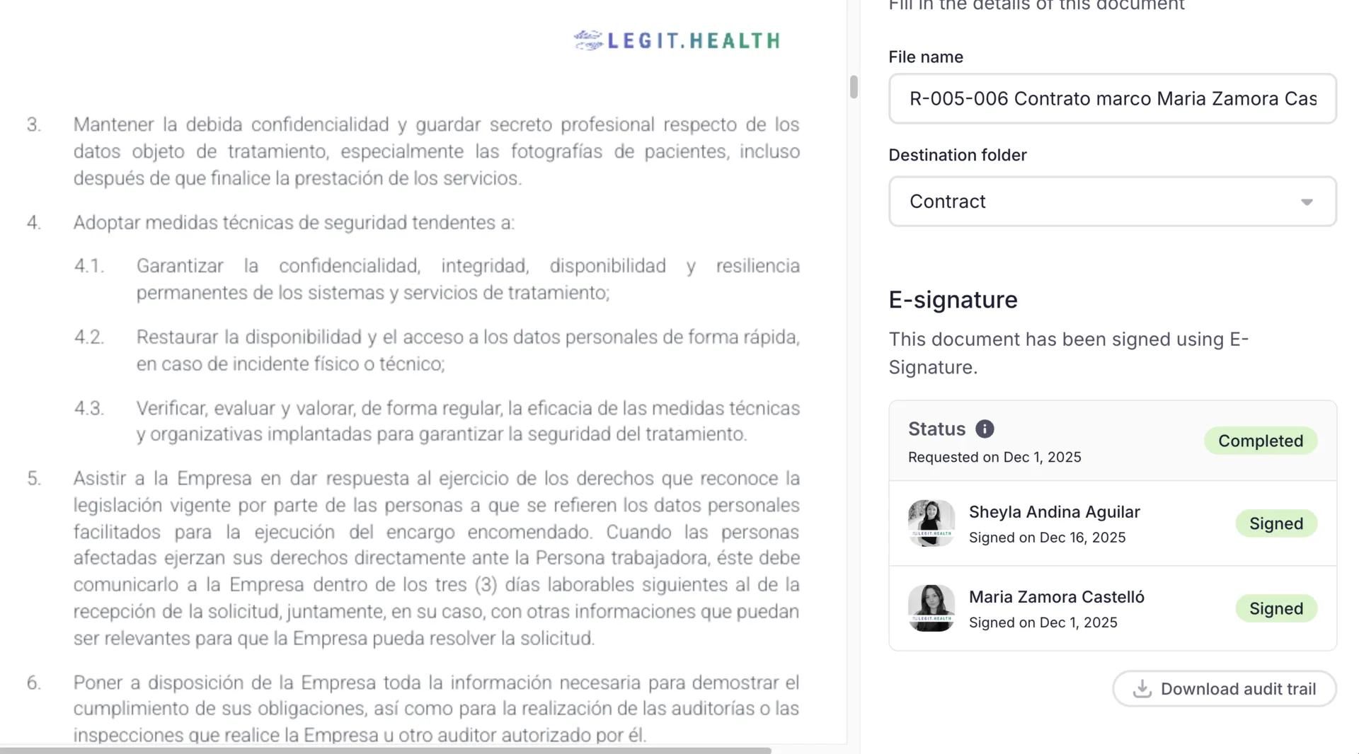 Cláusula de confidencialidad — página 6