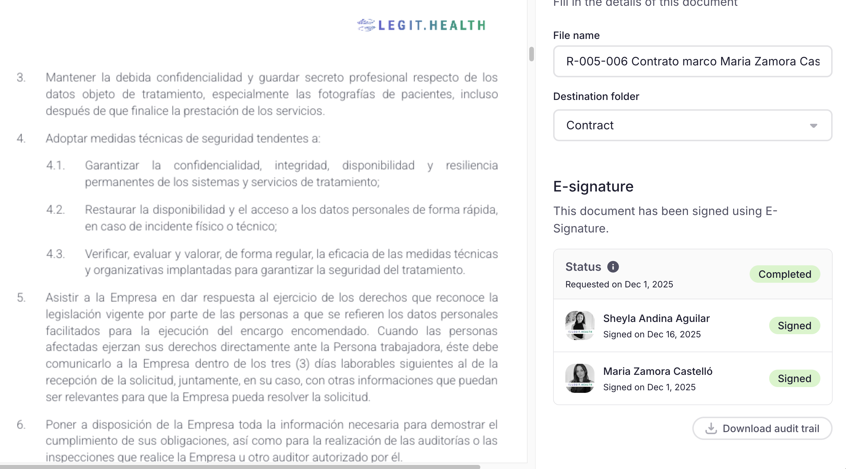 Cláusula de confidencialidad — página 6