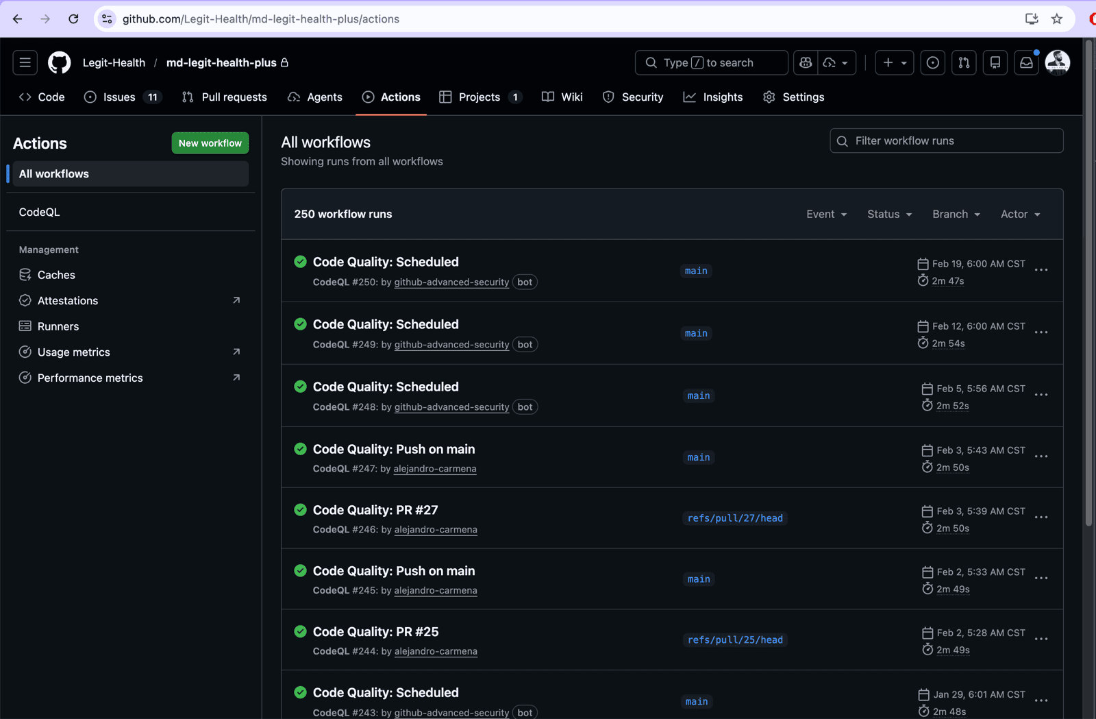 GitHub Actions — CodeQL